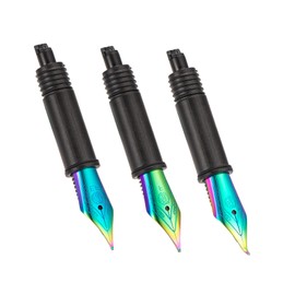 Set of 3 Hong Fountain Pen Rainbow Nibs (Fine, Extra Fine and Bent Nib) for Black Forest 1850, 1851, M2, 1843, 6013, 517D, 517S, 525,H1, H3, A3, 1843 and 920 Series