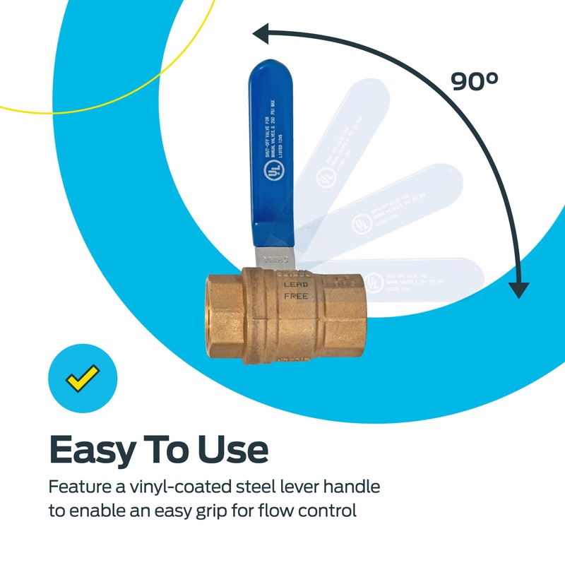 Eastman 3/4 Inch IPS Heavy Duty Full Port Ball Valve,