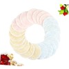 Baluue 12pcs Bamboo Fiber Makeup Remover Pads Double Layer Reusable