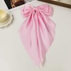 JGQUR Large Pink Satin Hair Bow Clip for Women Girls