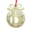 Laser cut Christmas tree bauble decoration: Letter D