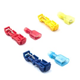 60PCS T Tap Wire Connectors, 22-10 AWG Quick Splice Wire Connectors(22-18AWG Red 10Pairs, 18-14AWG Blue 10Pairs, 12-10AWG Yellow 10Pairs)