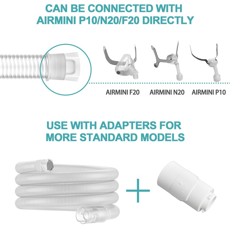 2 Packs Replacement CPAP Hose Compatible with Airmini, 2 Packs