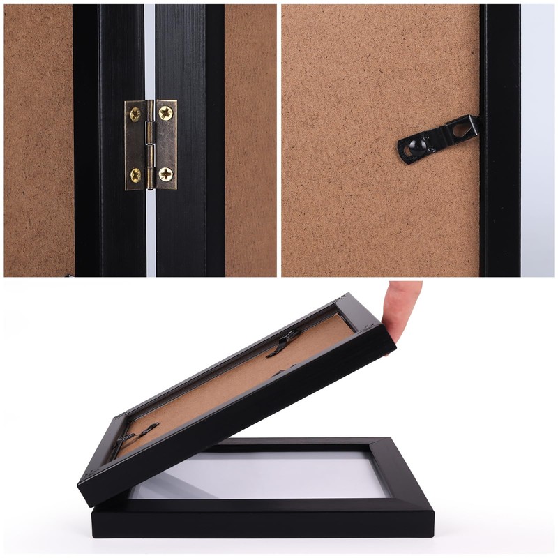 Giftgarden 4x6 Double Picture Frame with Real Glass Display Horizontal