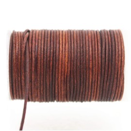 Glory Qin Dressed Brown Soft Round Genuine Jewelry Leather Cord Leather Rope (1mm 10 Yards)