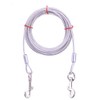 Cable de amarre para perros de acero inoxidable, doble cabeza,