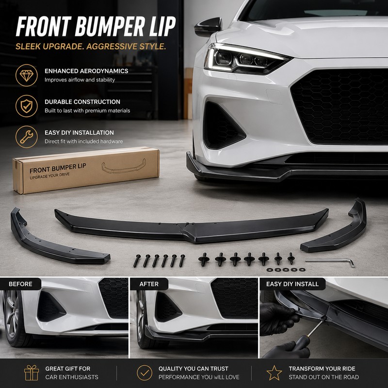 Front Bumper Lip Splitter for Chevy Camaro – 3-Piece Glossy