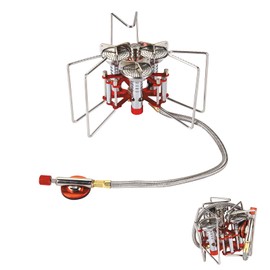Bulin Backpacking Camping Stove, 5800W Portable Folding Lightweight Camp Gas Stove, Single Adjustable Pocket Emergency Survival Cooking Burner Kit for Outdoor, Hiking, with Carry Bag