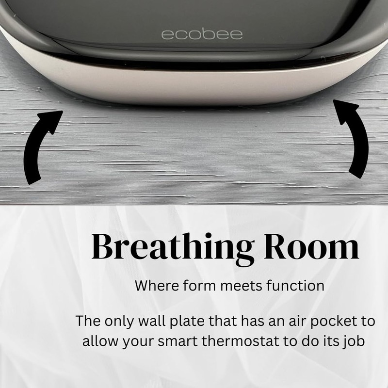 Harbor Gray Square Wall Plate for Ecobee Smart Thermostat Enhanced