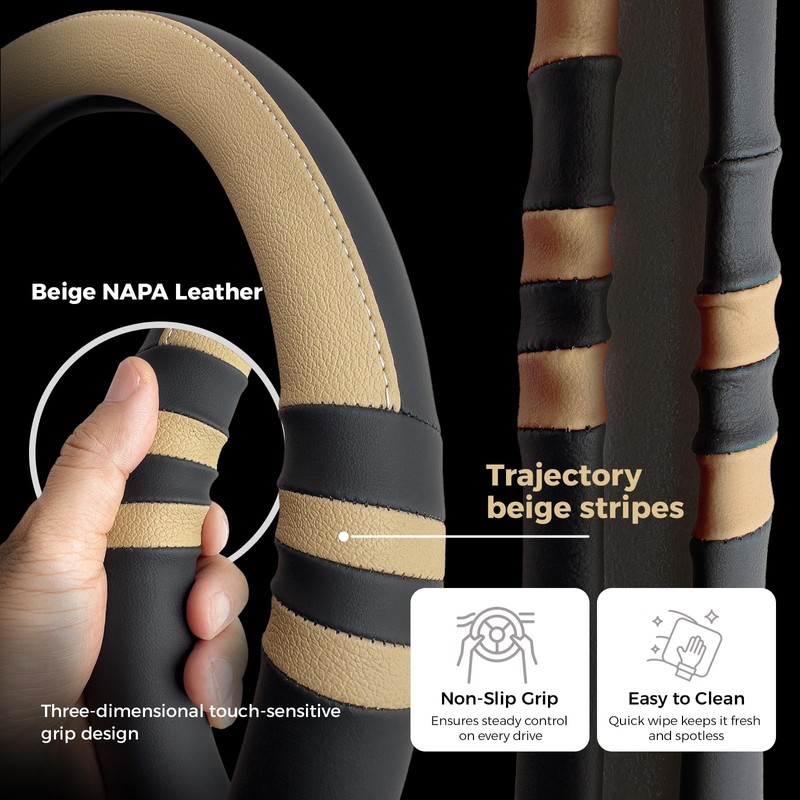 Sport Steering Wheel Cover for Cars – Premium Black &