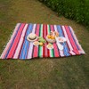 84 x 59 Inch Mexican Serape Bay Window Blanket, Tablecloth