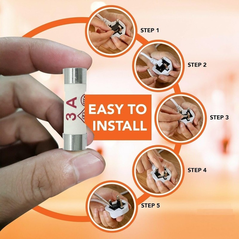 20 pcs x Mixed Household Fuses, 13A 5A 3A amp