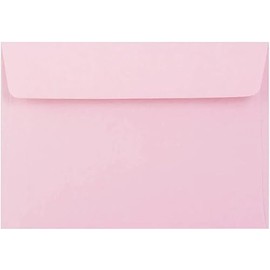 Light Pink Peel & Seal Greeting Card Envelopes to Fit A5 Greetings Card or A4 Card Fold in Half for Invitation Wedding Birthday Party Crafts 152x216mm - 10 Envelopes (Light Pink Peel & Seal)