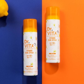 Dr. Vita [3 Types of Sample Gifts] Whitening, Anti-Wrinkle, and Strong UV Protection Triple Function Vitamin Sunspray 150ml (SPF50+ / PA++++) x 2 Packs