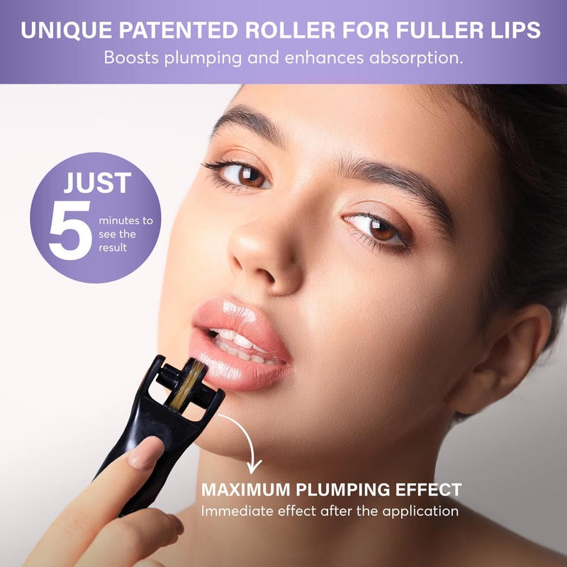 Plumping Lipstick with Stimulating Roller for Maximum Absorption and Long-Lasting