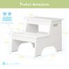 Forbena Wood Toddler Step Stool for Bathroom Sink, White Kids