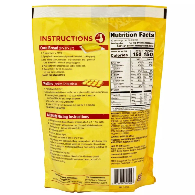 Marie Callender's 16oz Original Cornbread Mix Just Add Water Pack