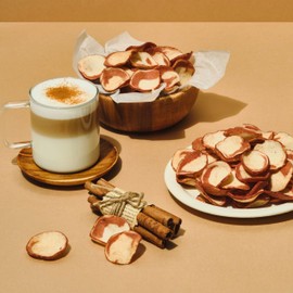 CAFÉ MOCHA CHIPS | GOURMET PREMIUM COFFEE CRISPS | RICH AND DELICATE COFFEE CHIPS | CINNAMON OR CARAMEL HAZELNUT (3oz - 2pk, Assorted)