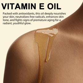 PENFOVE Pure Vitamin E Oil, 75,000 IU - Scar Repair, Hydrates & Promotes Skin Elasticity, 2 Fl Oz for Face & Body, Natural Solution for Wrinkles, Stretch Marks, and Even Tone