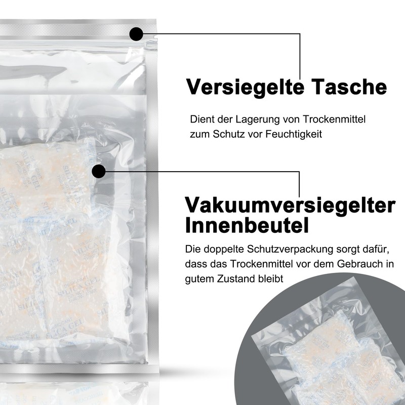 Boadw 50 g x 6 pieces silica gel bags, food-safe