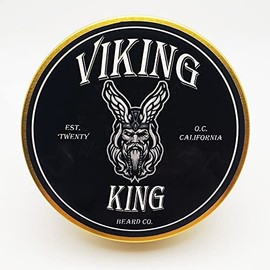 Bálsamo para barba - Dorado (tabaco de vainilla especiado) - Suavizante y acondicionador de barba totalmente natural - Manteca de barba para hombres de fijación fuerte, cera para barba, cuidado de la