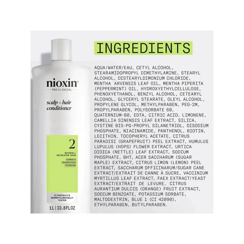 Nioxin Scalp + Hair Thickening System 2 Conditioner 1L