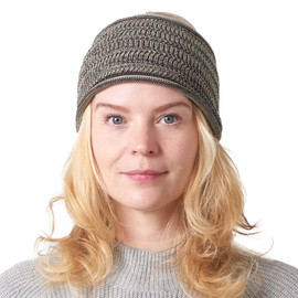 CHARM Knit Headband Boho Bandeau Japanese-style - Hair Wraps For Women and Men Turban Hair Band Cotton-blend Deodorizing Mix Brown