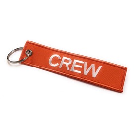 Crew Luggage Tag | Keychain | Orange/White | aviamart®