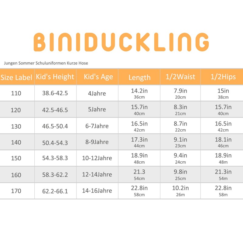 BINIDUCKLING Boys Summer Elastic Waist Shorts - School Uniforms Pull-on