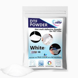 Enlite Premium DTF Powder 2.2LB / 1KG, White, Uniform Particle Size & Strong Adhesive, Used for DTF Film Transfer on T-Shirt or Other Fabrics