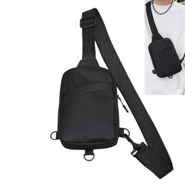 VCRANONR Small Sling Bag Cross Body Chest Bag Mini Breathable Crossbody Shoulder Bag Slim and Lightweight Sling Shoulder Bag with Adjustable Shoulder Strap for Hiking Cycling Travel Outdoor Sports