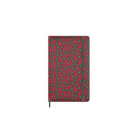 Moleskine Silk Notebook, Hard Cover with Italian Silk from Mantero, with Ruled Pages and Elastic Closure, with Gift Box, Size Large 21x13cm, Colour Bordeaux