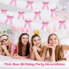 Mindsoft 3 Pack 6. 5 ft Pink Bow Birthday Banner