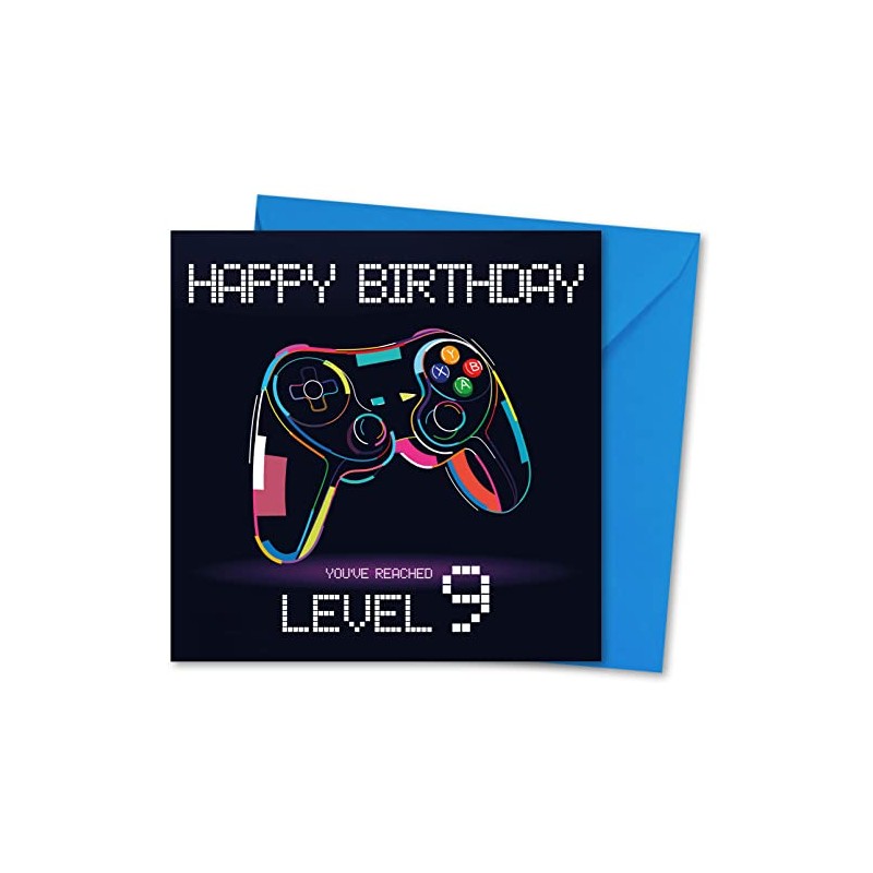 Birthday Card Age 9. Birthday Card with Matching Envelope. Game