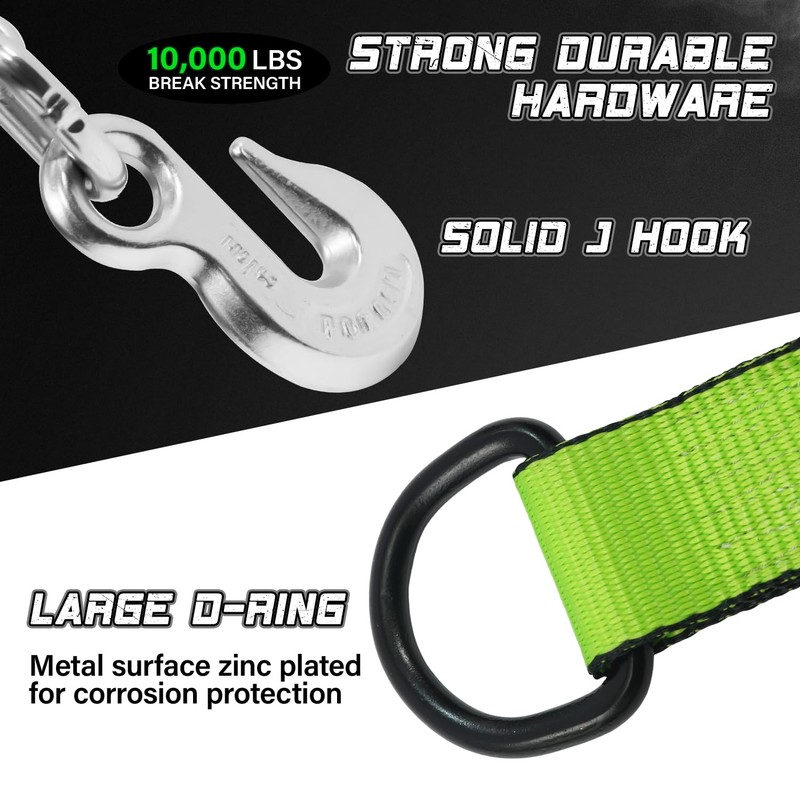 Premium Wheel Straps (4PK) - 10,000lb Guaranteed Max Break Strength