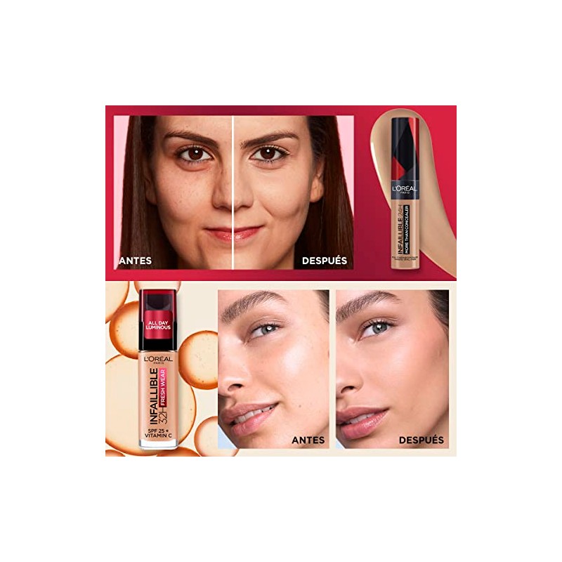 L'Oreal Paris Kit base de maquillaje Infalible 200 + corrector