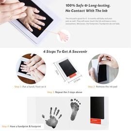 Anytec New Creative Baby Clean Inkless Touch Ink Pad Toddler Safe Non-Toxic Footprint Handprint Ink Pads Best Commemorative Gifts