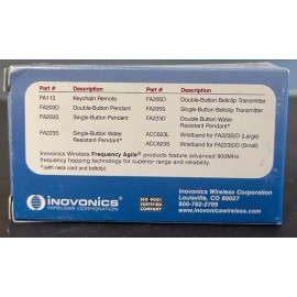 Inovonics Brand New Inovonics FA205D Double-Button Belt Clip Transmitter