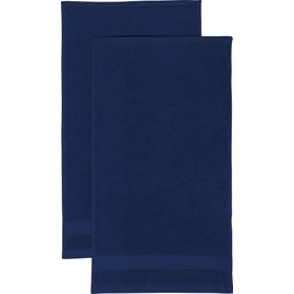 Erwin Müller Sindelfingen Guest Towel Pack of 2 Terry Towels Boil-Proof Dark Blue Size 30 x 50 cm