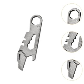 perfeclan Outdoor Multitool, Utility Gadget,Hexagonal Wrench,Measuring Tool,Pocket Tool,Keychain for Men Outdoor Activities,Hiking,Gift, Frosted