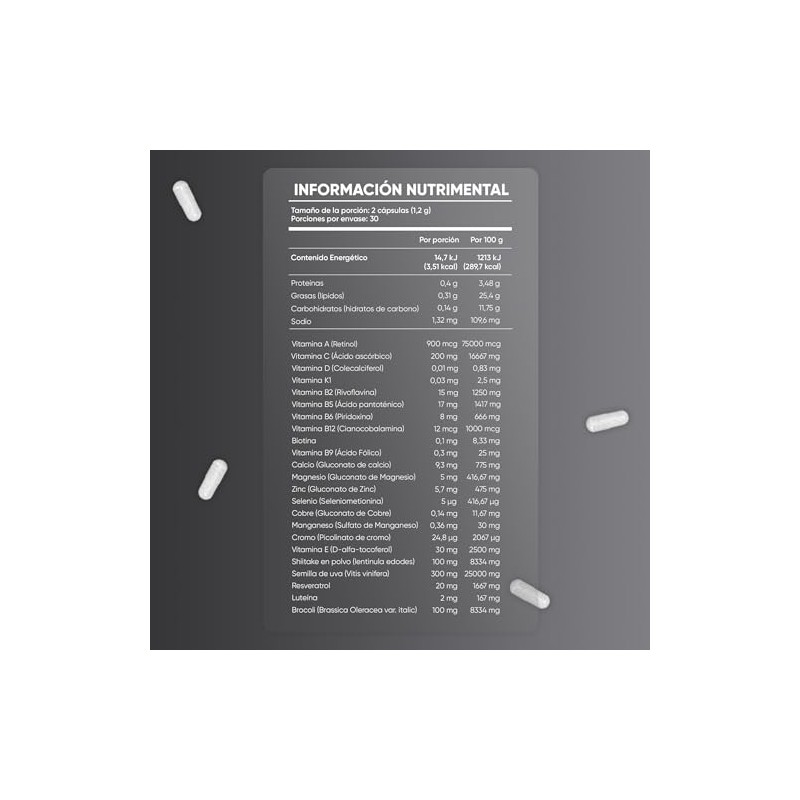 Vitaminas para Hombre Multi Men - 60 Cpsulas de 600mg