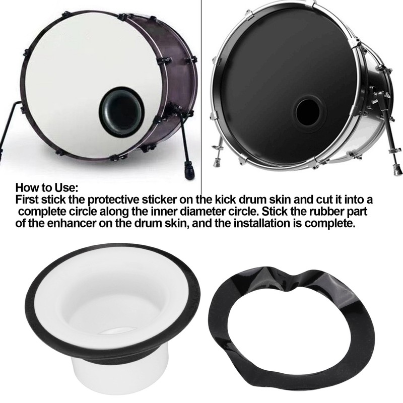 Drum Enhancer ABS Rubber Bass Drums Kick Boost Accessories with