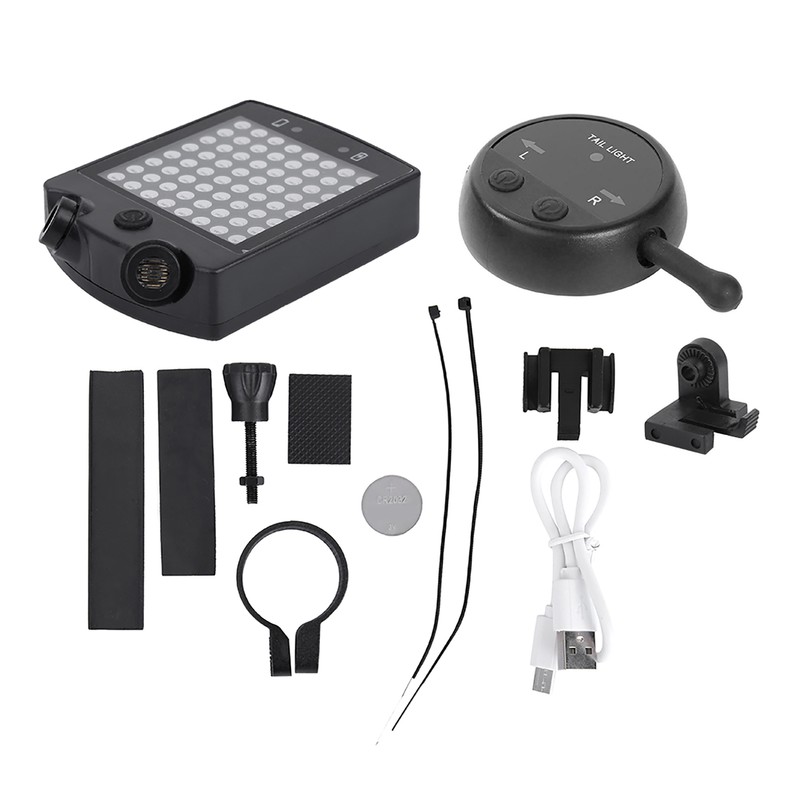 Bicycle Bike Wireless Remote Control Steering Brake Turning Lamp USB