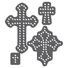Rhinestone Genie Crosses Magnetic Rhinestone Template, Black