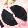 upain 2 Pack Large Folding Hand Fan, Cloth Fabric Handheld