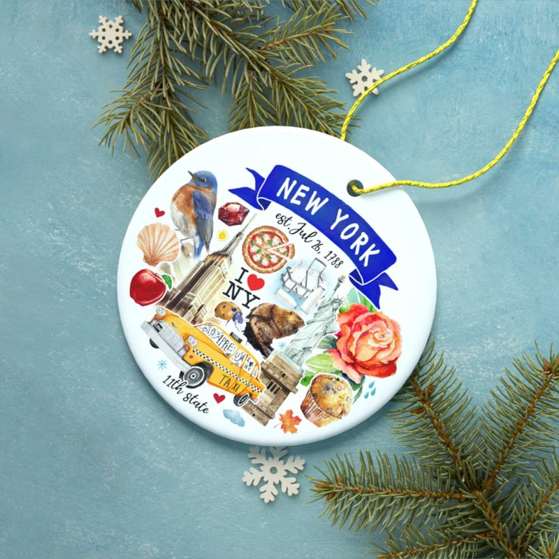 Collectible Ceramic USA Souvenir Keepsakes - Artistic New York State