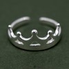 Kualitas Genuine 925 Sterling Silver Crown Toe Adjustable Ring