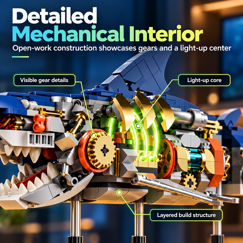 Mechanical Sea Animal Building Blocks for DIY Construction – Motorized