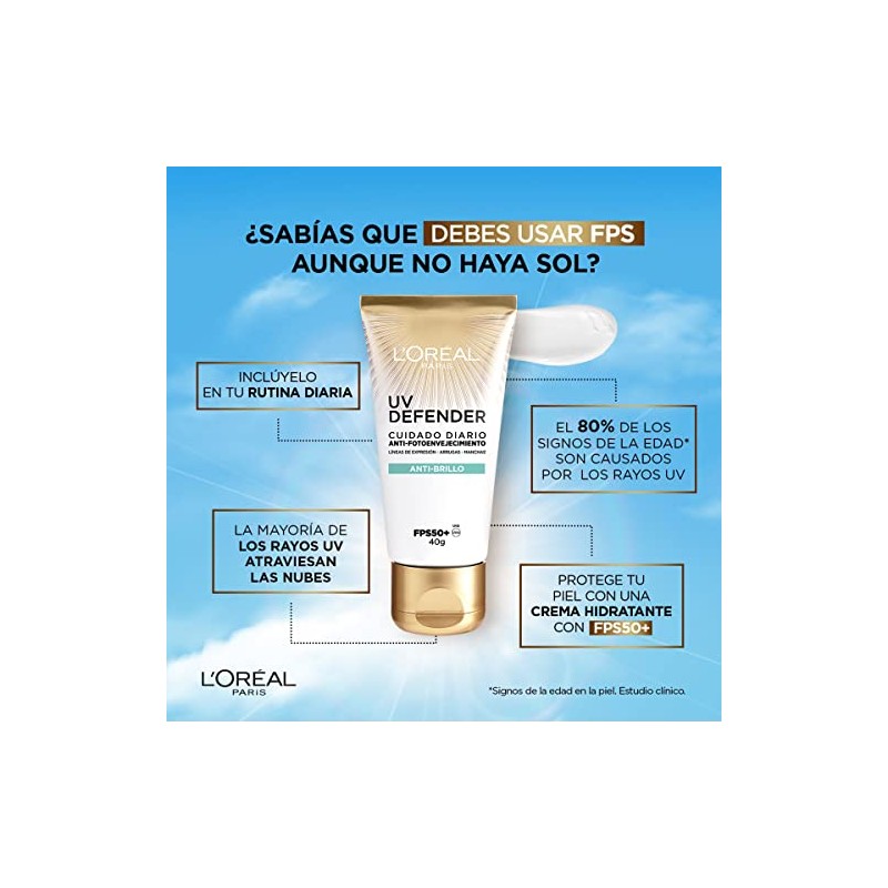 L'Oréal Paris Kit 2 pack Protector solar facial FPS50+ UV