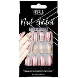 Ardell Nail Addict Premium Artificial Nail Set, Metallic Lilac Pearl